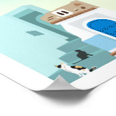 Chefchaouen stad marokko poster (Hoek)