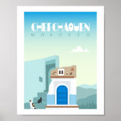 Chefchaouen stad marokko poster (Voorkant)