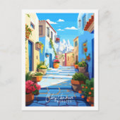 Chefchaoun Marokko vintage reisillustratie Briefkaart (Voorkant)