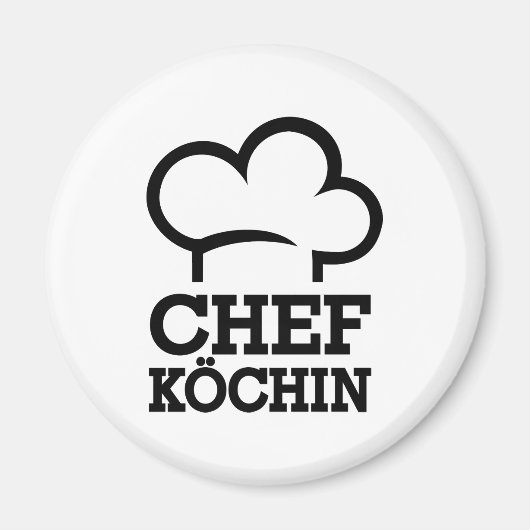 Chefköchin Koch kok Magneet (Voorkant)