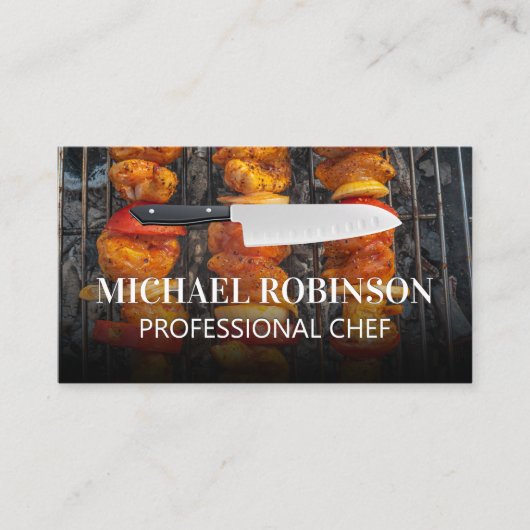 Chefmes | Grill | Chichkebab Visitekaartje (Voorkant)