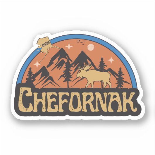 Chefornak, Alaska Sticker (Voorkant)