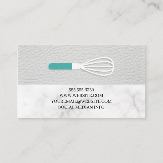 Chefpatroon | Leer | Whisk Visitekaartje (Achterkant)