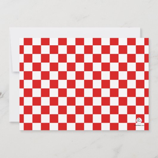 Chef's Check Birthday Party Invitation Kaart (Achterkant)