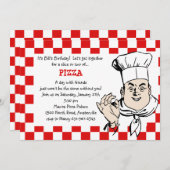 Chef's Check Invitation Kaart (Voorkant / Achterkant)