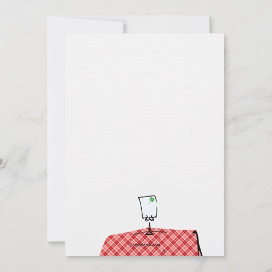 Chef's Choice Rehearsal Dinner Gepersonaliseerd fi Kaart (Achterkant)