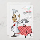 Chef's Choice Wedding Rehearsal Dinner Invitation Kaart (Voorkant / Achterkant)