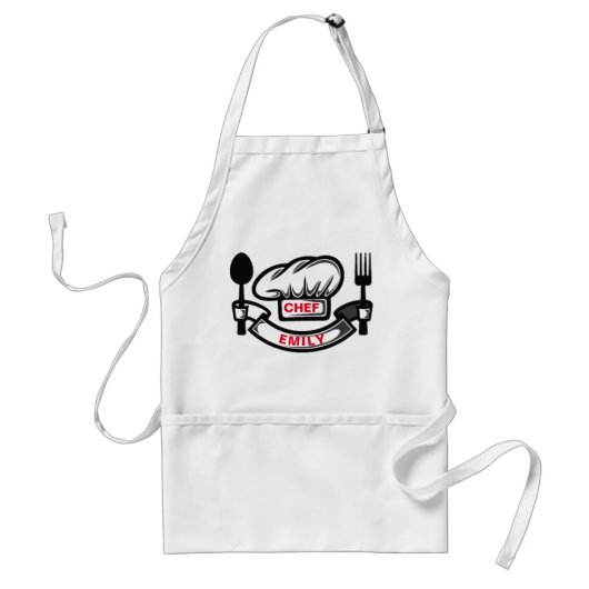 Chef's GEPERSONALISEERDE Adult Size Gift Schort (Voorkant)