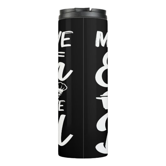 Chef's Humor: Eten, weinigen stierven Thermosbeker (Achterkant)