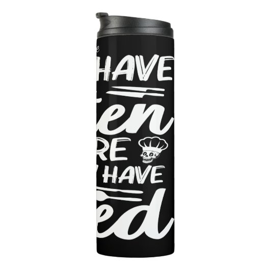 Chef's Humor: Eten, weinigen stierven Thermosbeker (Geroteerd rechts)