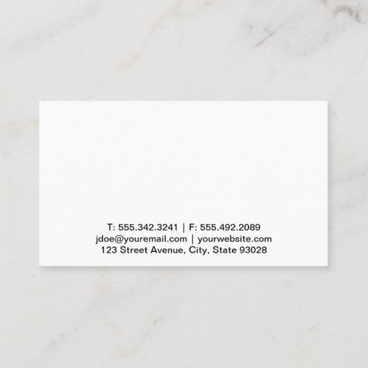 Chef's in de Keuken | Metalen Mes Visitekaartje (Achterkant)