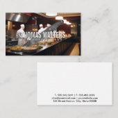 Chef's in de Keuken | Metalen Mes Visitekaartje (Voorkant / Achterkant)