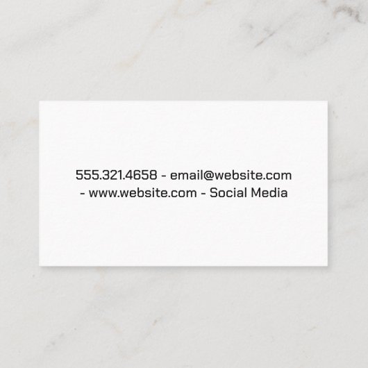 Chefs in de keuken visitekaartje (Achterkant)