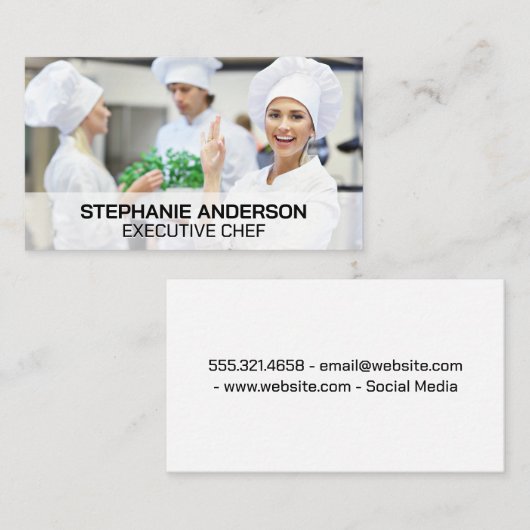Chefs in de keuken visitekaartje (Voorkant / Achterkant)