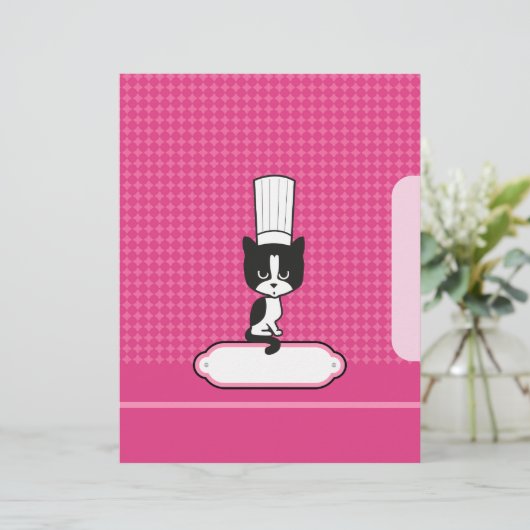 Chef's Kat ontvangt pagina's - geïllustreerd (Staand voorkant)