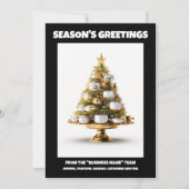 Chefs Kerstboom vakantie zakelijke catering Feestdagenkaart (Voorkant)