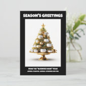 Chefs Kerstboom vakantie zakelijke catering Feestdagenkaart (Staand voorkant)