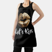 Chef's Kiss Gold Lips Schort (Insitu)