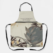 Chef's Kitchen Earthy Artistieke Waterverf Leaf Schort (Voorkant)