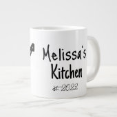 Chefs Knife en Pet Monogrammed Koffie Mok (Voorkant rechts)
