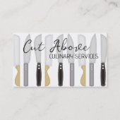 Chefs mes chef catering kookles culinair visitekaartje (Voorkant)