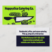 Chef's mes gesneden ui chef-kok koken biz kaarten visitekaartje (Voorkant / Achterkant)