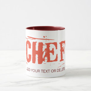 Chef's Mok. Geweldig cadeauidee.  Sjabloon Mok