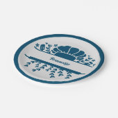 Chef's Pet Blue Grey Cook Personalized Party Papieren Bordje (Gekanteld)