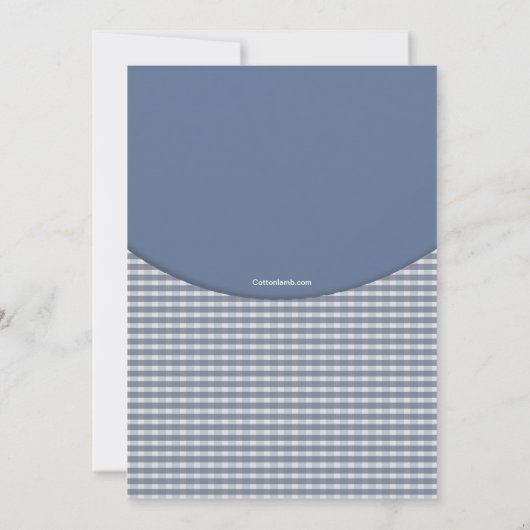 Chef's Pet (Blue) Post Wedding Brunch Invitation Kaart (Achterkant)