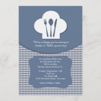 Chef's Pet (Blue) Post Wedding Brunch Invitation