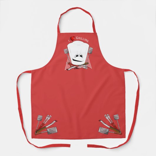 Chefs Pet en BBQ Gereedschap Grillen Schort (Voorkant)