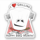 Chefs Pet en BBQ Gereedschap Grillen Sticker (Voorkant)