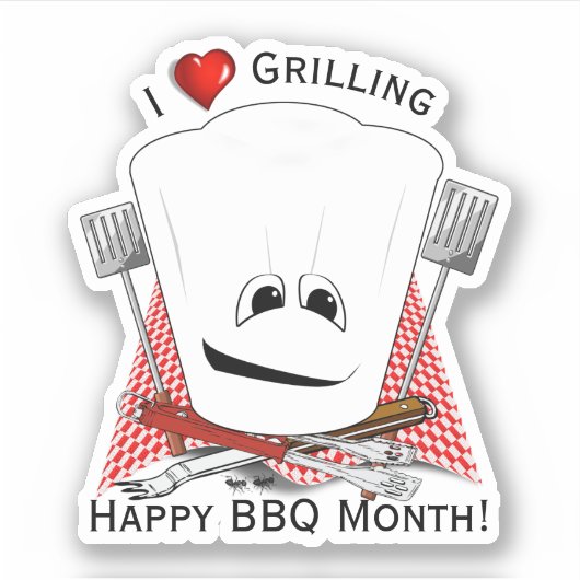 Chefs Pet en BBQ Gereedschap Grillen Sticker (Voorkant)