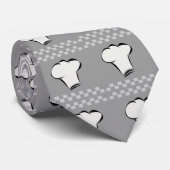 Chef's Pet grijs Stropdas (Opgerold)