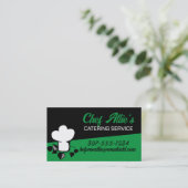Chefs pet kruiden chef catering kookles visitekaartje (Staand voorkant)