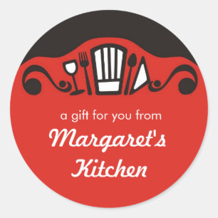 Chef's pet maakt gebruik van label keukenstickers