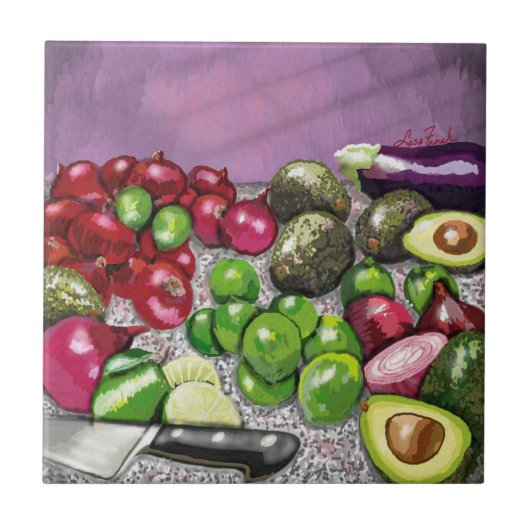 'Chef's Prep' still life Tegeltje (Voorkant)