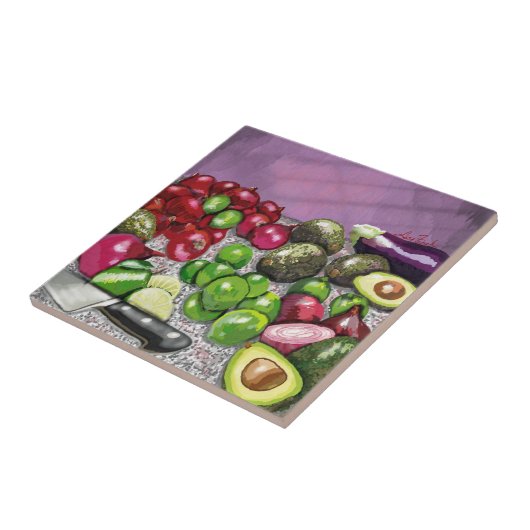 'Chef's Prep' still life Tegeltje (Zijkant)