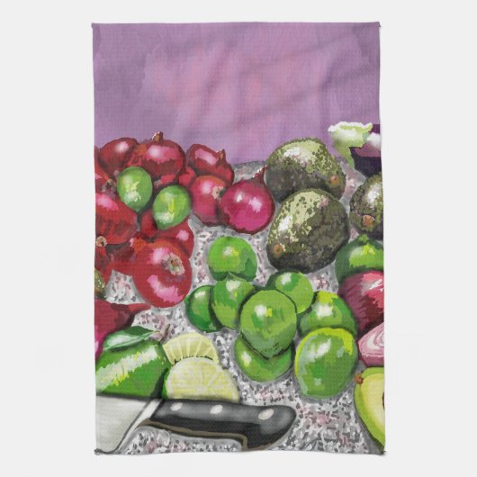 'Chef's Prep' still life Theedoek (Verticaal)