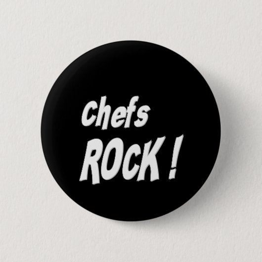 Chefs Rock! Knoop Ronde Button 5,7 Cm (Voorkant)