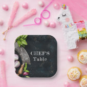 Chef's tafel rustiek koken food party papieren bordje (Feest)