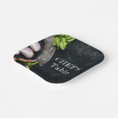 Chef's tafel rustiek koken food party papieren bordje (Gebogen)