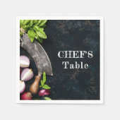 Chef's tafel rustiek koken food party servet (Voorkant)