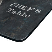 Chef's tafel rustieke koken voedsel tekst snijplank (Hoek)