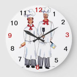 Chefs Wall Clock Grote Klok