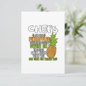 Chefs zijn als ananassen. bedankkaart (Staand voorkant)