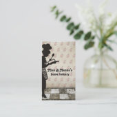  chefsilhouetbakken met biz-kaarten visitekaartje (Staand voorkant)