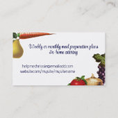 chefsilhouetbakken met biz-kaarten visitekaartje (Achterkant)