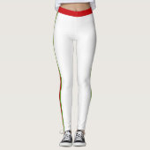Cheful and Festive Red White and Green Leggings (Voorkant)