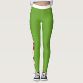 Cheful and Festive Red White and Green Leggings (Voorkant)